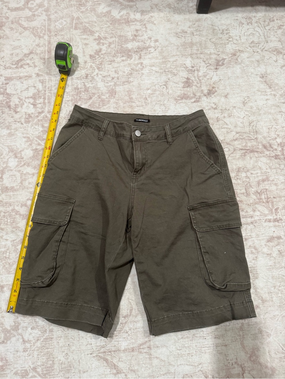 Women’s Flamingals Olive Green Cargo Shorts